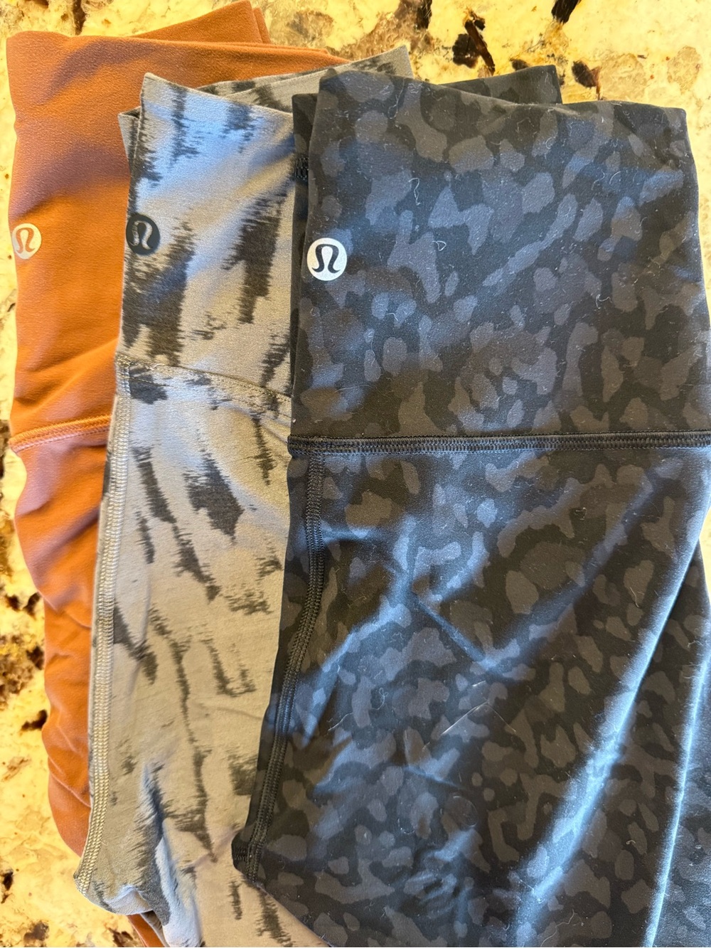 lululemon athletica Camo and Brown/Tan Patterned Leggings Trio